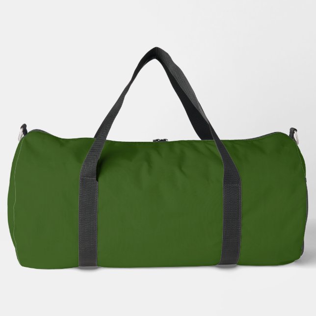 Simple Forest Green Large Duffel Bag Printed Duffe (Front)