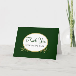 Simple Forest Green  Thank You Card
