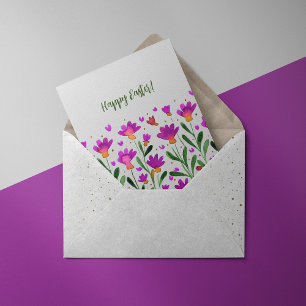 Simple forget me not flowers Easter Card