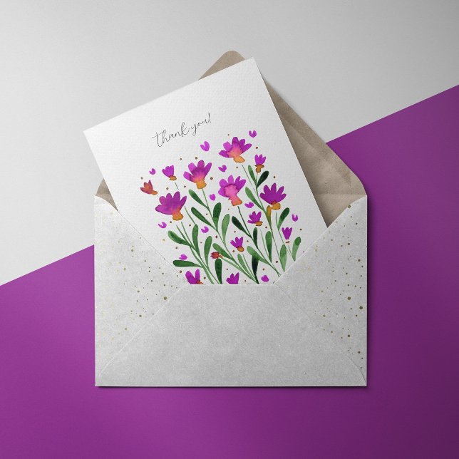 Simple forget me not flowers Thank you Card (Creator Uploaded)