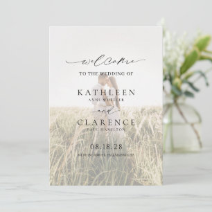 Simple Formal Traditional Photo Classic Wedding Program