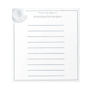 Simple Fossil Shell Pastel Blue from the desk of Notepad