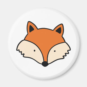 Simple fox head magnet