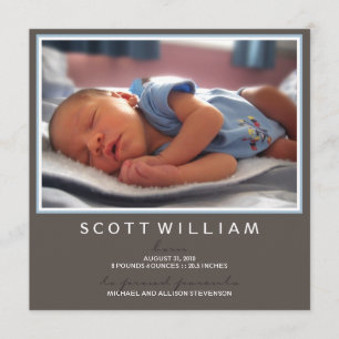 Simple Frame Baby Announcement