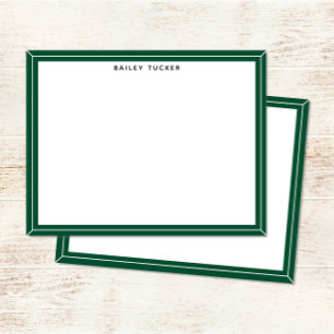 Simple Frame Green & White Personal Professional Card