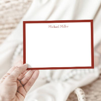 Simple Frame Masculine, Brick Red Flat
