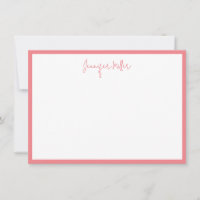 Simple Frame Tall Script Editable Coral Custom