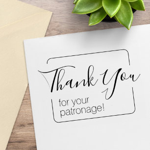 Simple Frame Thank You Rubber Stamp