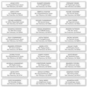 Simple Frame Wedding Guest Names Address