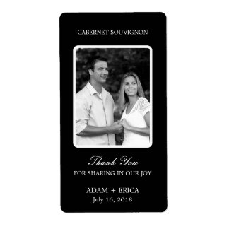 Simple Frame Wedding Wine Labels