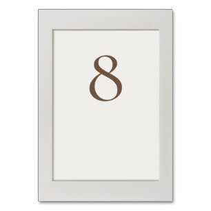 Simple framed table number