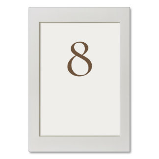 Simple framed table number