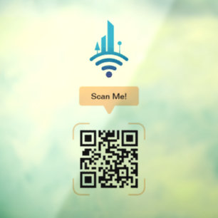 Simple Free Wi-Fi QR Code Window Cling