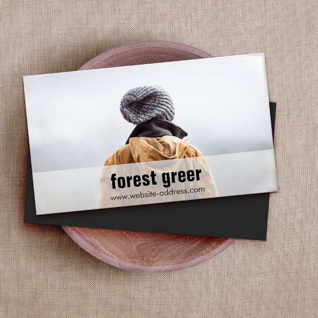 Simple Freelance Photographer Add Photo Business Card (Creator Uploaded)