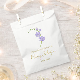Simple Freesia Seed packet Funeral Favour Bag