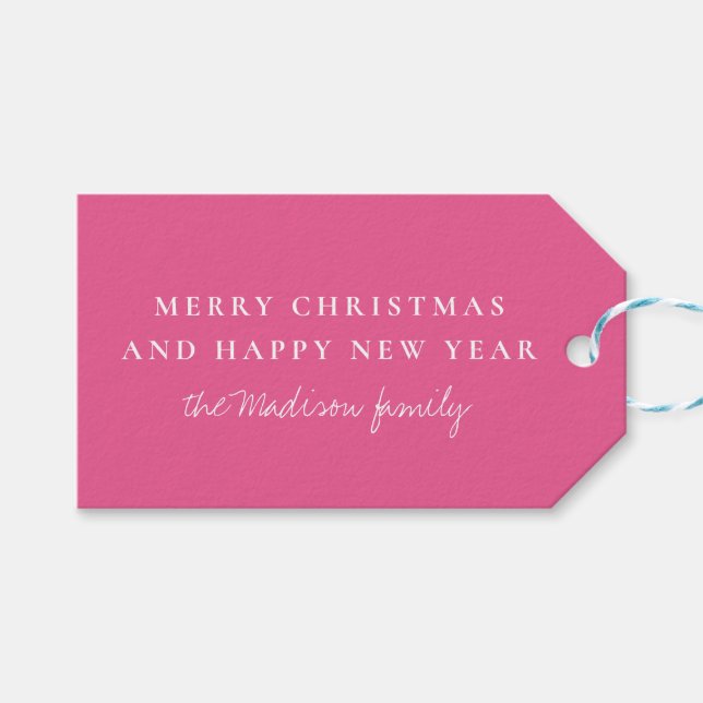 Simple French Rose  Gift Tags (Front (Horizontal))