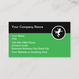 Simple Frog Logo Animal Nature Thème Cartes de vis