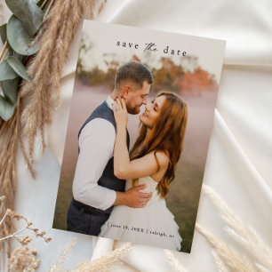 Simple Full Bleed Wedding Photo  Save The Date