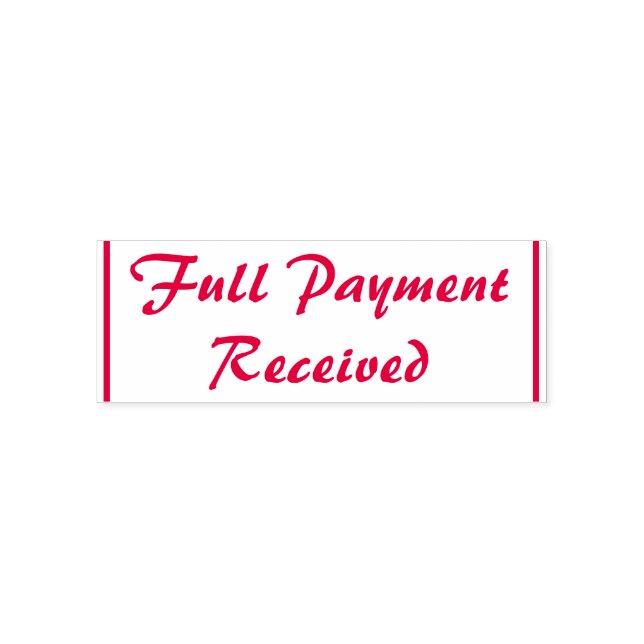 Simple "Full Payment Received" Rubber Stamp (Design)