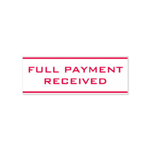 Simple "FULL PAYMENT RECEIVED" Rubber Stamp
