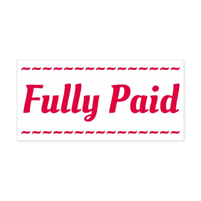 Simple "Fully Paid" Rubber Stamp (Design)