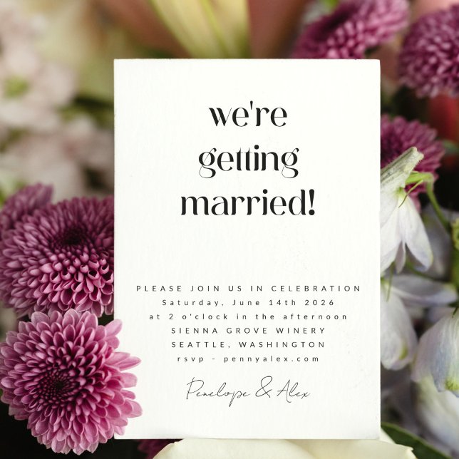 Simple Fun All in One Minimalist Modern Wedding Invitation (Creator Uploaded)