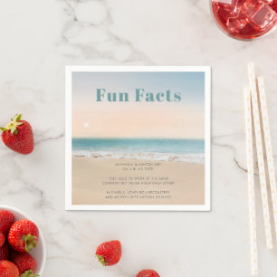 Simple Fun Facts Beach Wedding  Napkin