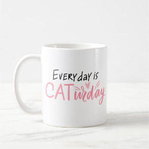 Simple Fun Playful Cat Lover Charming Clean Coffee Mug