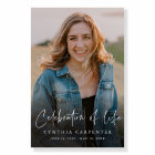 Simple Funeral Memorial Photo Celebration of Life