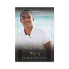 Simple Funeral Memorial Photo Prayer Cards