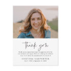Simple Funeral Memorial Photo Thank You Card