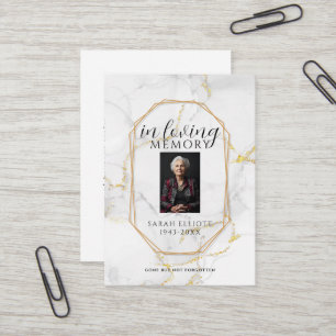 Simple Funeral Memorial Prayer Photo Card