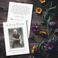Simple Funeral Photo Sympathy Memorial