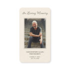 Simple Funeral Photo Sympathy Memorial Prayer Card