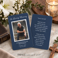 Simple Funeral Photo Sympathy Memorial Prayer Card