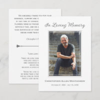 Simple Funeral Photo Sympathy Memorial