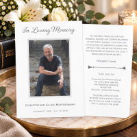 Simple Funeral Photo Sympathy Memorial