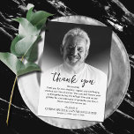 Simple Funeral Photo Thank You Card<br><div class="desc">A simple thank you card features a sample message you can use or change to your own words over a photo of your loved one. Beautiful for custom thank you notes for your celebration of life,  funeral or memorial. MATCHING items in our collection.</div>