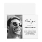 Simple Funeral Photo Thank You Card | Sympathy