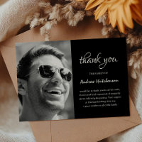 Simple Funeral Photo Thank You Card | Sympathy
