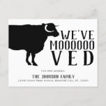 Simple Funny Cow We've Moved New Address Moving Announcement Postcard<br><div class="desc">Simple Funny Cow We've Moved New Address Moving Announcement Postcard</div>