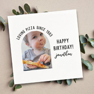 Simple Funny Forty Birthday Party Photo Napkins