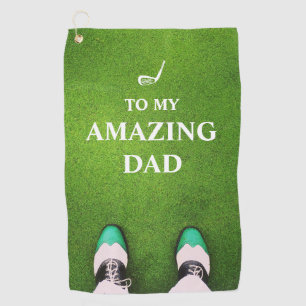 Simple Funny Golf Father's Day Custom Best  Golf Towel