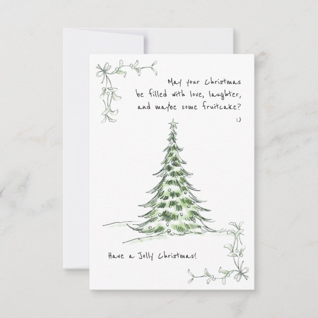 Simple Funny Greeting Xmas Holiday Custom Card (Front)