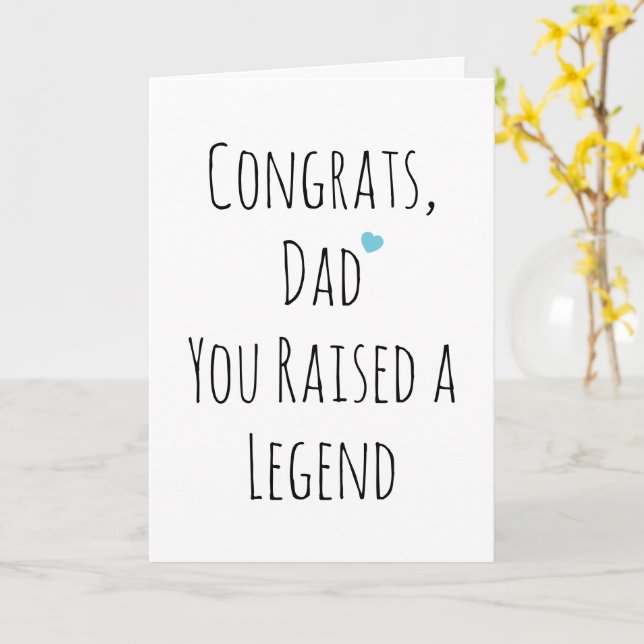 Simple Funny Witty Minimalist Fathers Day Greeting Card (Yellow Flower)