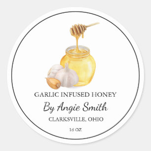 Simple Garlic Infused Honey Label
