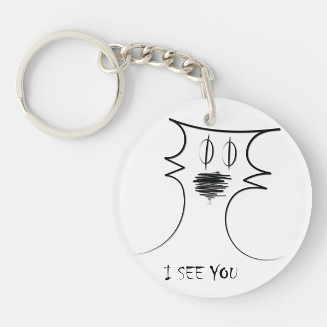 Simple Gaze Tee Keychain (Front)