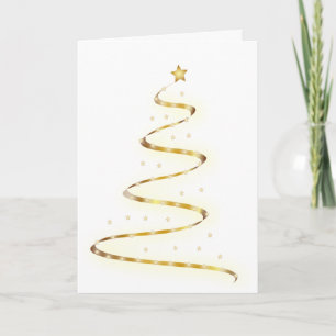 Simple Generic Gold Modern Christmas Tree Card