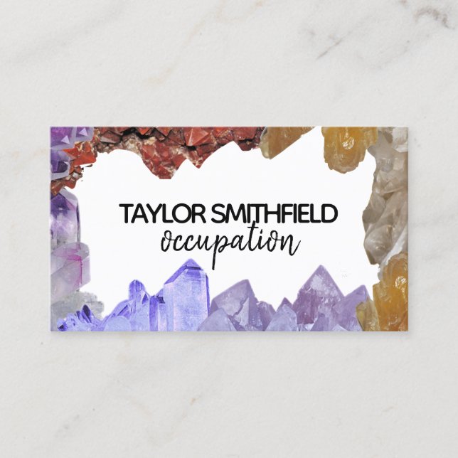 simple geode business card (Front)