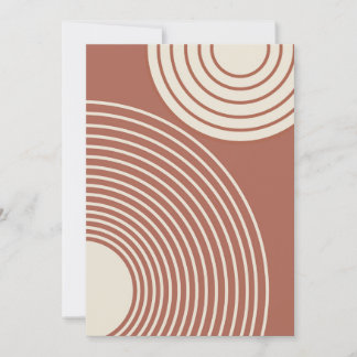 Simple geometric abstract zen style holiday card